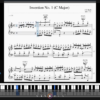 Screenshot - Bach Invention No 1. Sheet Music with Letters - TUTORIAL VIDEO