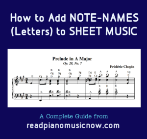 PDF Book - How to Add Note-Names (Letters) to Sheet Music