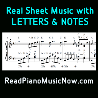 Read Piano Music Now - Sheet Music with Letters