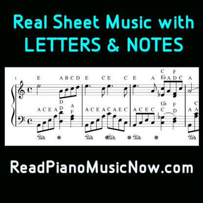 Read Piano Music Now - Sheet Music with Letters