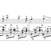 Excerpt image from Chopin's Nocturne in Eb major sheet music with letters from "Piano With Kent" by Kent D. Smith