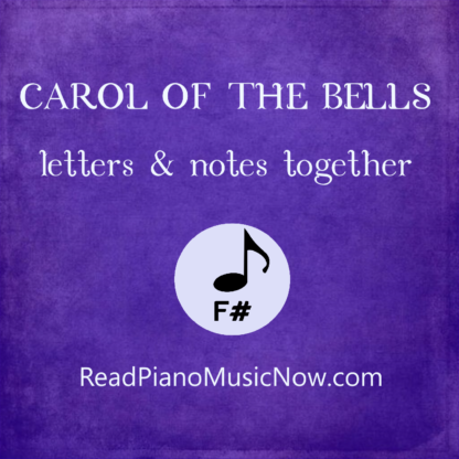 Carol of the Bells sheet music with letters - cover image.